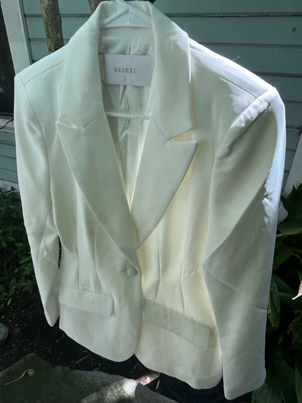 NWT Meshki Helda Fitted Blazer in white - Picture 6 of 11